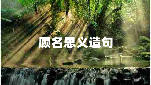 顧名思義造句