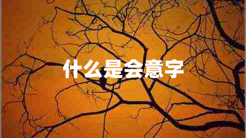 什么是會(huì )意字