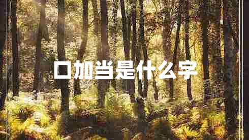 口加當是什么字