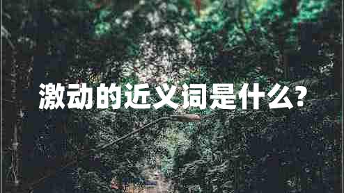 激動(dòng)的近義詞是什么?