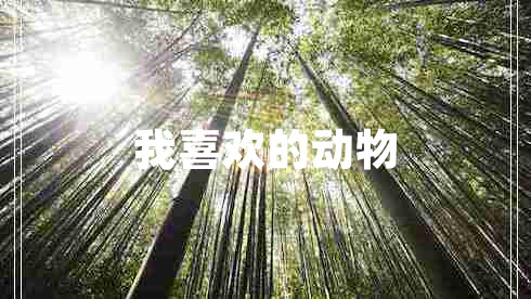我喜歡的動(dòng)物