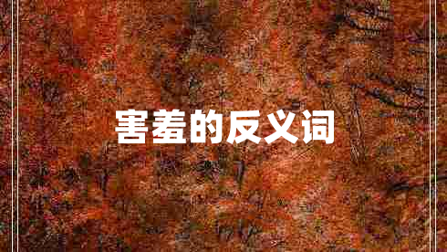 害羞的反義詞