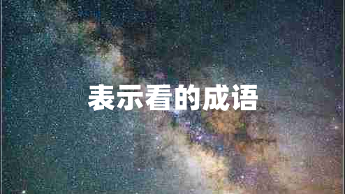 表示看的成語(yǔ)