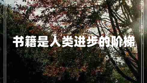 書(shū)籍是人類(lèi)進(jìn)步的階梯