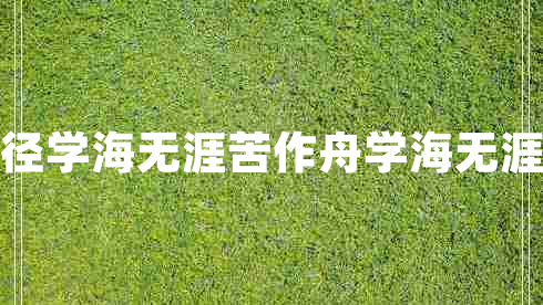 書(shū)山有路勤為徑學(xué)海無(wú)涯苦作舟學(xué)海無(wú)涯苦作舟的意思