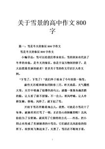 雪中的校園高中作文
