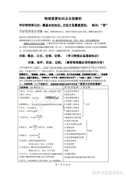 高中基礎物理知識點(diǎn)