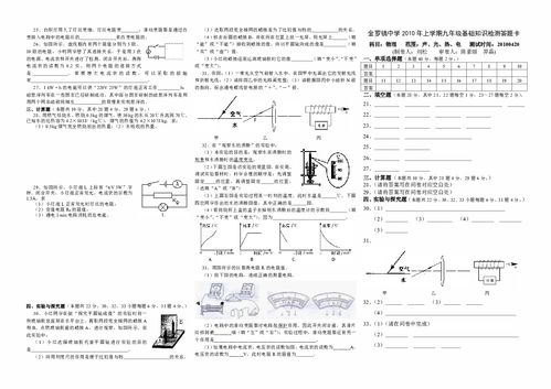 四川九級物理基礎知識