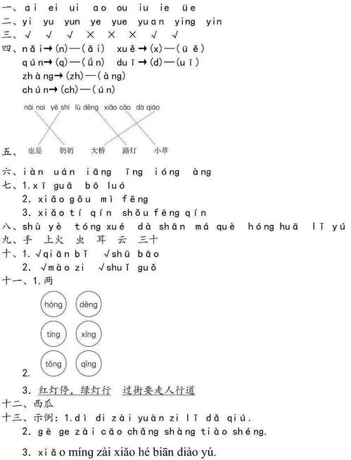 小學(xué)數學(xué)一級上冊基礎知識