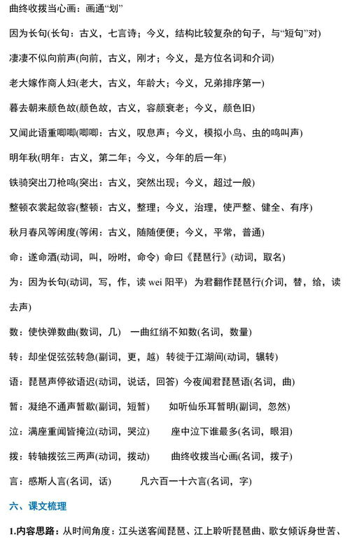 琵琶行基礎知識梳理
