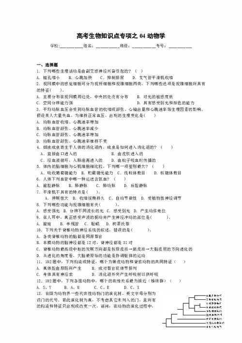 大一動(dòng)物學(xué)基礎知識點(diǎn)