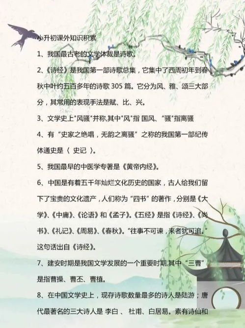 小升初語文基礎知識積累